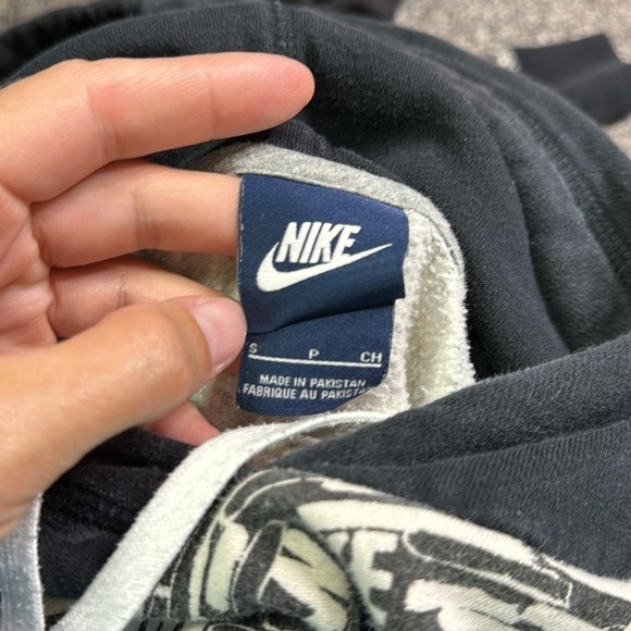 Vintage Nike Club All Over Print Hooded Sweatshirt Size Small - Picture 7 of 11